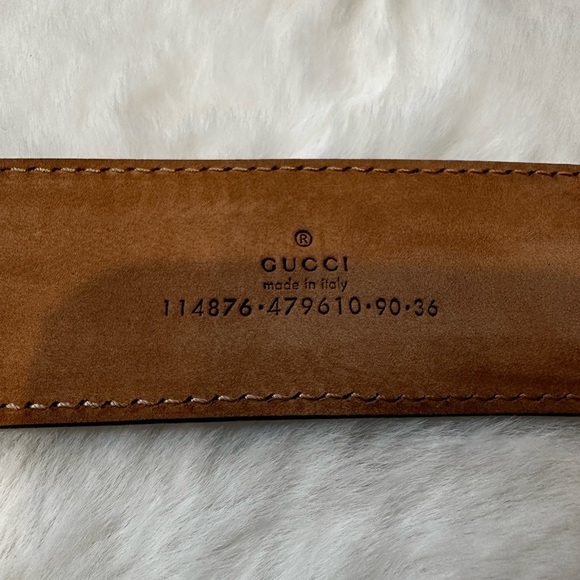 Gucci gold Leather Belt with Gold GG Buckle main image 7